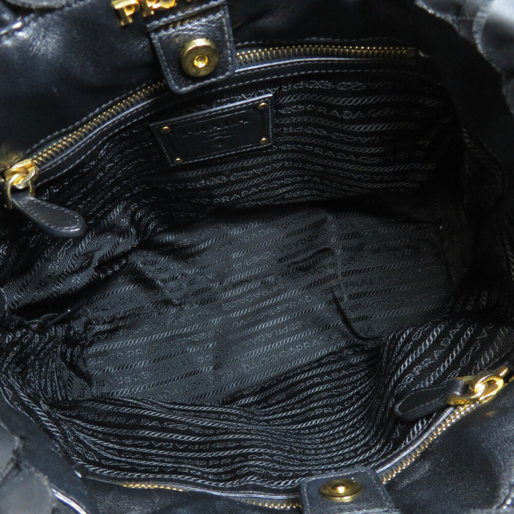 Prada Tessuto Ruffle Tote bag black - Picture 5 of 11